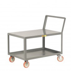 Little Giant Low Deck Shelf Truck LK-2436-5PYBK - Sloped Handles Flush Top 24 x 36