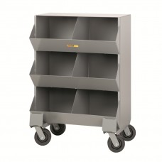 Little Giant Mobile Storage Bins MS2-1532-6PH, 6 Openings