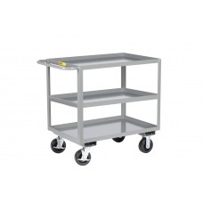 Little Giant Heavy Duty Shelf Truck 3GL-2436-6PHBK, 24x36 with 3 Retaining Lip Shelves