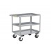 Little Giant Heavy Duty Shelf Truck 3GL-2436-6PHBK, 24x36 with 3 Retaining Lip Shelves