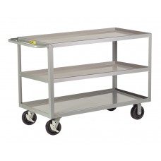 Little Giant Heavy Duty Shelf Truck 3GL-2448-6PHBK, 24x48 with 3 Retaining Lip Shelves Little Giant Heavy Duty Shelf Truck 3GL-2448-6PHBK, 24x48 with 3 Retaining Lip Shelves