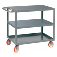 Little Giant Welded Service Cart 3LG-2448-BRK, 24 x 48 with 3 shelves - top & middle flush Little Giant Welded Service Cart 3LG-2448-BRK, 24 x 48 with 3 shelves - top & middle flush