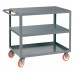 Little Giant Welded Service Cart 3LG-2436-BRK, 24 x 36 with 3 shelves - top & middle flush