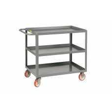 Little Giant Welded Service Cart 3LGL-2448-BRK, 24 x 48 with 3 lip shelves Little Giant Welded Service Cart 3LGL-2448-BRK, 24 x 48 with 3 lip shelves
