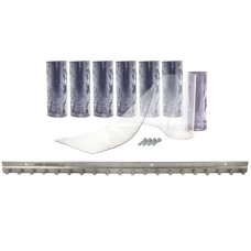 Aleco Clear-Flex II Strip Curtain Door Kit 440003 Standard Smooth with MaxBullet Aluminum Hardware, 6' x 8' Aleco Clear-Flex II Strip Curtain Door Kit 440003 Standard Smooth with MaxBullet Aluminum Hardware, 6' x 8'