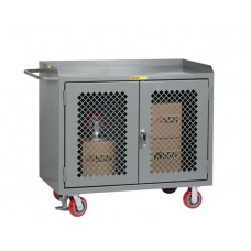 Little Giant 48" Wide Mobile Bench Cabinet MBP2D-2448-FL with Perforated Doors Steel Top Little Giant 48" Wide Mobile Bench Cabinet MBP2D-2448-FL with Perforated Doors Steel Top