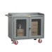 Little Giant 48" Wide Mobile Bench Cabinet MBP2D-2448-FL with Perforated Doors Steel Top
