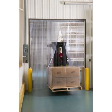 Aleco Clear-Flex II Strip Curtain Door Kit 440003 Standard Smooth with MaxBullet Aluminum Hardware, 6' x 8' 