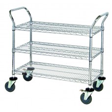 Chrome Utility Cart (18x48) 3 shelves Chrome Utility Cart (18x48) 3 shelves