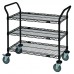 Black Utility Cart (24x48) 3 shelves