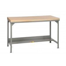 Little Giant Welded Steel Workbench with Butcher Block Top Fixed Height WSJ2-3060-36, 30 x 60 Little Giant Welded Steel Workbench with Butcher Block Top Fixed Height WSJ2-3060-36, 30 x 60