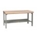 Little Giant Welded Steel Workbench with Butcher Block Top Adjustable Height WSJ2-2448-AH, 24 x 48
