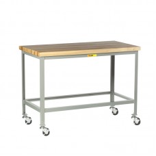 Little Giant Butcher Block Top Table Open Base WT-2436-3R, 24 x 36