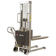 Interthor Stainless Steel Stacker & Positioner (Electric Lift/Manual Push) Fork Over Interthor Stainless Steel Stacker & Positioner (Electric Lift/Manual Push) Fork Over