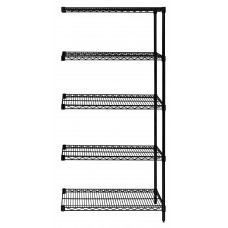 AD54-1248BK-5 Add-On Unit Black, 5 Shelf, 12" x 48" x 54" AD54-1248BK-5 Add-On Unit Black, 5 Shelf, 12" x 48" x 54"