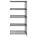 AD54-1848BK-5 Add-On Unit Black, 5 Shelf, 18" x 48" x 54"
