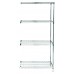AD54-1424C Add-On Unit, 4 shelf 14" x 24" x 54" - Chrome