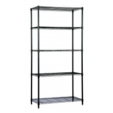 Quantum WR54-1236BK-5 Black Wire Shelving (5 shelf) 12" x 36" x 54" Quantum WR54-1236BK-5 Black Wire Shelving (5 shelf) 12" x 36" x 54"