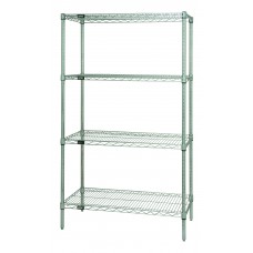 Quantum WR54-1242C Wire Shelving (4 Shelf) 12" x 42" x 54" - Chrome Quantum WR54-1242C Wire Shelving (4 Shelf) 12" x 42" x 54" - Chrome