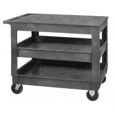 Plastic Flat Top Service Cart PFTC4026-33-3 (40" x 26" x 32-1/2") 3 Shelves Plastic Flat Top Service Cart PFTC4026-33-3 (40" x 26" x 32-1/2") 3 Shelves