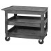 Plastic Flat Top Service Cart PFTC4026-33-3 (40" x 26" x 32-1/2") 3 Shelves