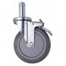 Caster WR-00H Four Swivel 5" Polyurethane Casters, 2 with brake