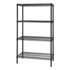 Quantum WR54-1848BK Black Wire Shelving (4 shelf) 18" x 48" x 54" Quantum WR54-1848BK Black Wire Shelving (4 shelf) 18" x 48" x 54"