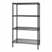 Quantum WR54-1872BK Black Wire Shelving (4 shelf) 18" x 72" x 54"