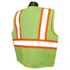 Radians SV22-2ZGM Class 2 Safety Vest (Mesh) Hi-Viz Green, Two-Tone Trim