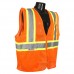 Radians SV22-2ZOM Class 2 Safety Vest (Mesh) Hi-Viz Orange, Two-Tone Trim
